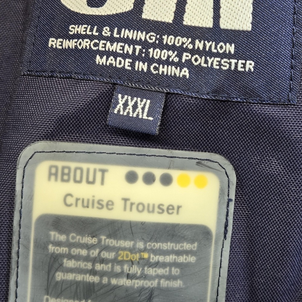 Gill Pants Mens 42x31 Blue Cruise Trouser Rain 3XL Waterproof Lined Elastic - Picture 9 of 15